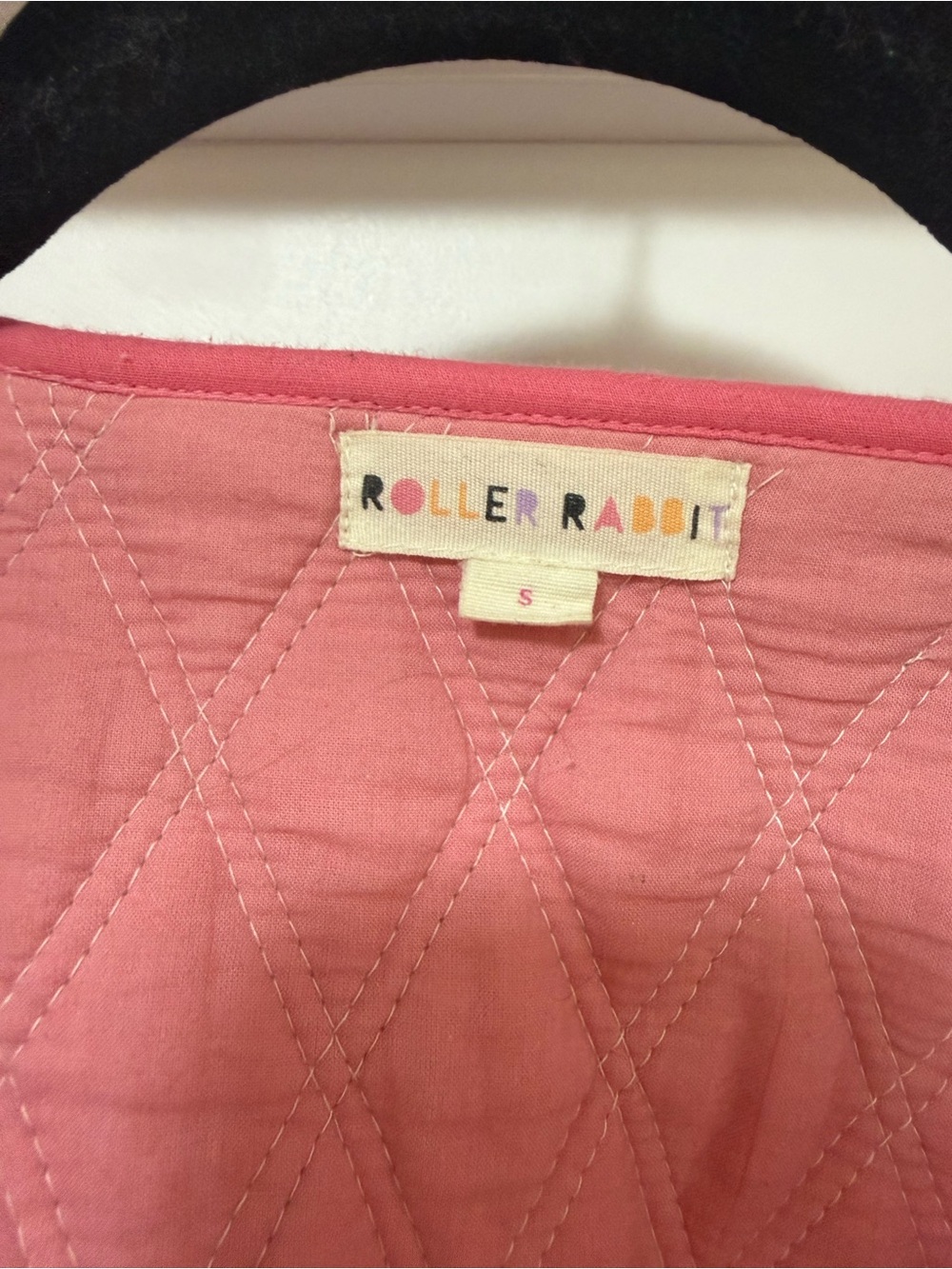 Roller Rabbit Striped Pink Quilted Button-Front Puffer Jacket - Picture 3 of 4